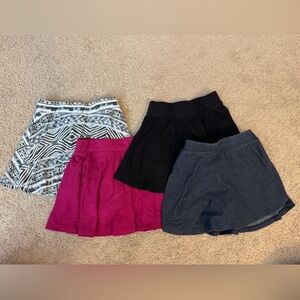 Stylish Girl’s Skorts Collection - Black, Raspberry, Denim Blue, Patterned